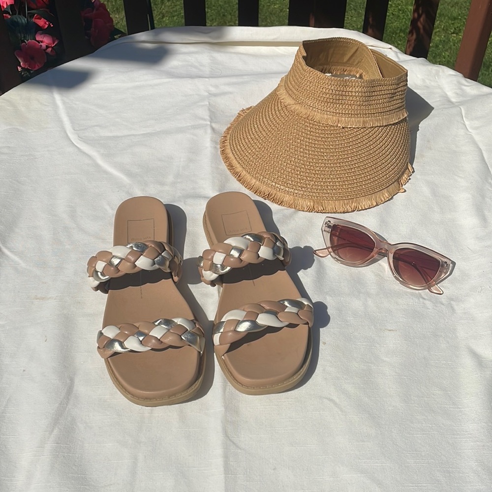 Dolce Vita braided slide sandals size 8